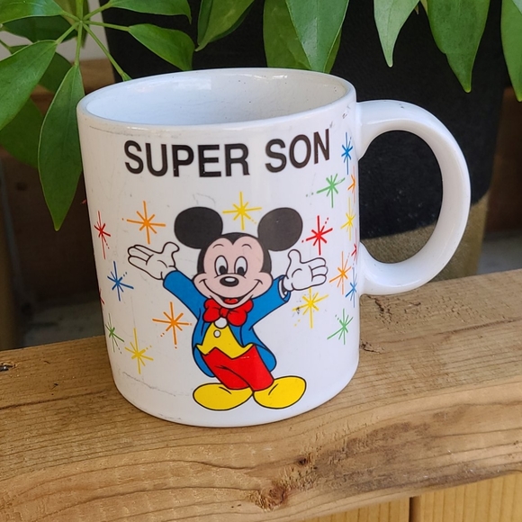 Vintage Disney Mickey Mouse "Super Son" mug - Picture 1 of 6